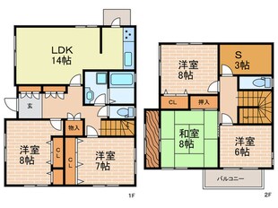 甲陽園日之出町一戸建ての物件間取画像